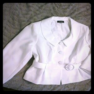 Snow White Plus Size ladies button up suit coat